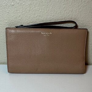 kate spade Pebbled Leather Wristlet WALLET